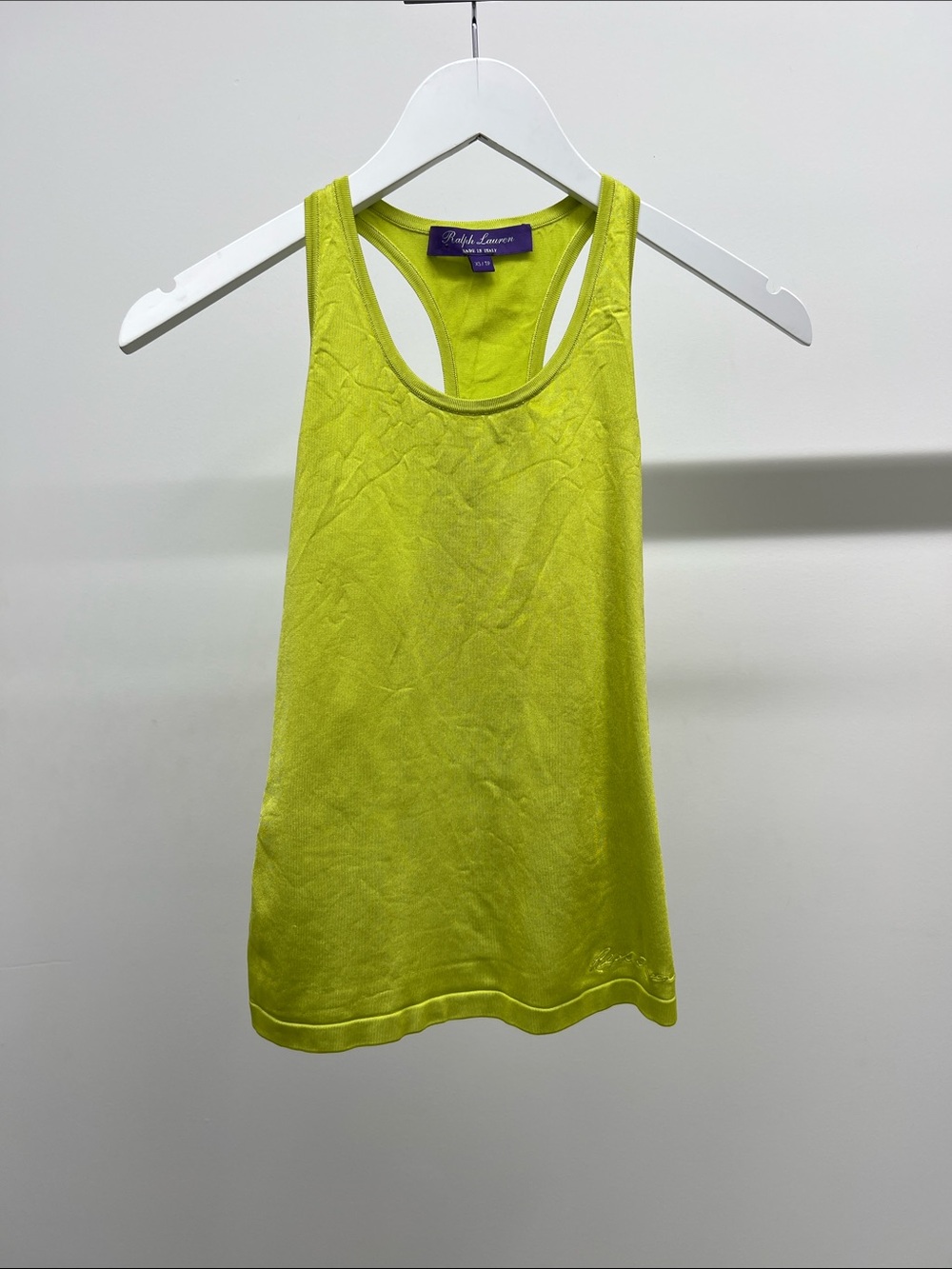Ralph Lauren Chartreuse Racerback Tank Top